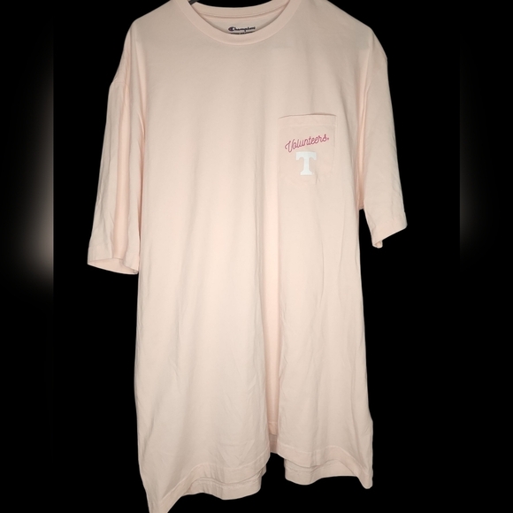 Champion Tops - Womens Tennessee Volunteer Champion Tee with  Logo On Front  Pocket And Back 2XL